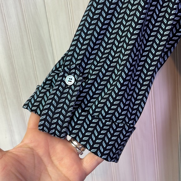 J. McLaughlin Green-ish/Blue-ish Midi Comfortable Dress - Picture 4 of 8